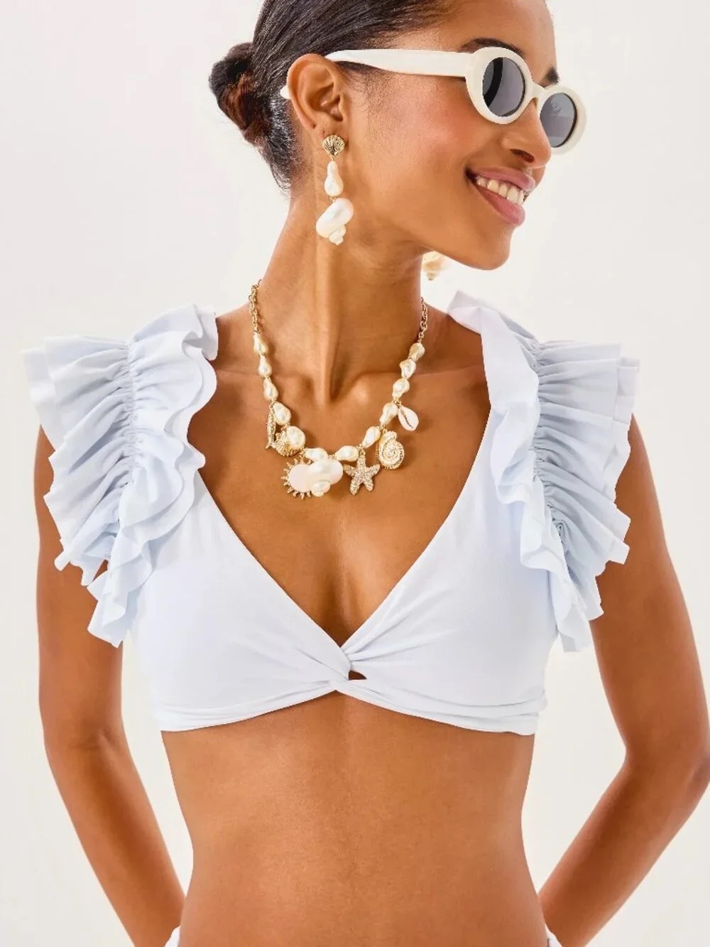 NWT Lilly Pulitzer Steviekate Bikini Top Resort White